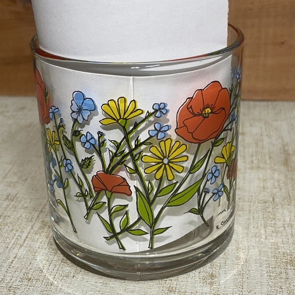 2 Vintage 1970's Poppy Flower Acroroc France by R. Carmen Mugs! Clean And Clear - Picture 4 of 11
